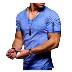 Zipper Shoulder Streetwear Hip Hop Summer T Shirt